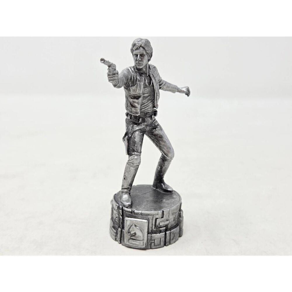 STAR WARS 2005 SAGA EDITION CHESS SET REPLACEMENT SILVER HAN SOLO KNIGHT